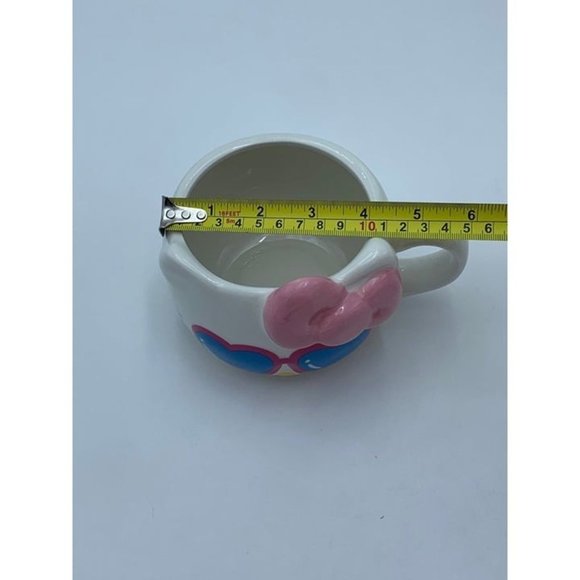 Sanrio Hello Kitty Pink Bow Heart Sunglasses Ceramic Mugs Set of 2 Mugs - Picture 9 of 9